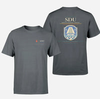 Thumbnail for Santos Dumont Airport (SDU) design printed on gray double-side t-shirt
