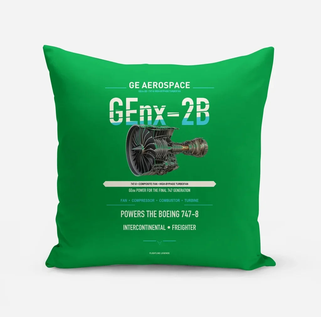 GEnx-2B design on green pillow