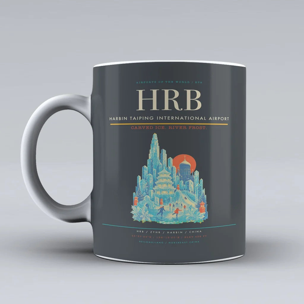 Taiping International Airport HRB Mug design on gray harbin