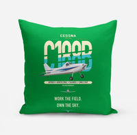 Thumbnail for Cessna A188B AgTruck design on green pillow
