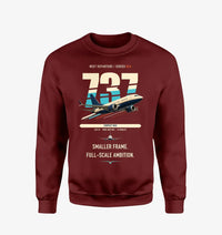 Thumbnail for Boeing 737 MAX 7 design on wine red sweatshirt