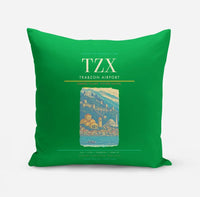Thumbnail for Trabzon Airport (TZX) design on green pillow