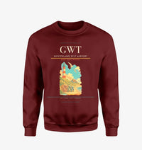 Thumbnail for Westerland Sylt Airport (GWT) design on wine red sweatshirt