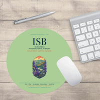 Thumbnail for Islamabad International Airport (ISB) design on light green round mouse pad