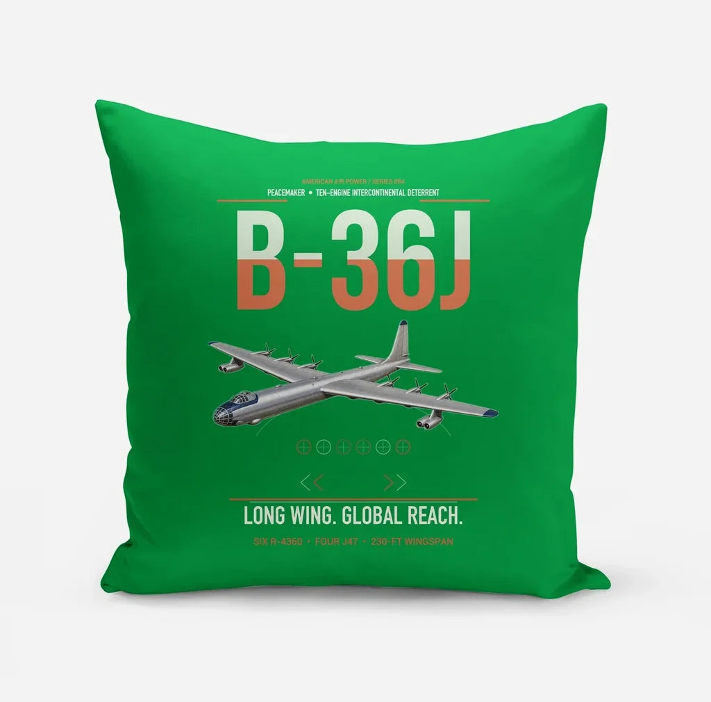 B-36J Peacemaker design on green pillow