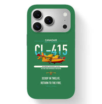 Thumbnail for Canadair CL-415 design on green magsafe iphone case, for iPhone 17 Pro