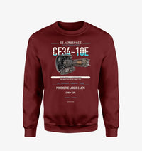 Thumbnail for CF34-10E design on wine red sweatshirt