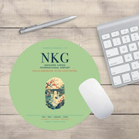 Thumbnail for Nanjing Lukou International Airport (NKG) design on light green round mouse pad