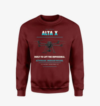 Thumbnail for Freefly Alta X design on wine red sweatshirt