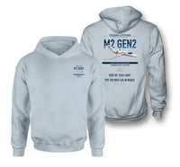 Thumbnail for Cessna Citation M2 Gen2 design on light blue double-side hoodie, double-side print