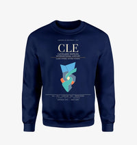 Thumbnail for Cleveland Hopkins International Airport CLE Sweatshirt - Navy Blue