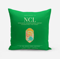Thumbnail for Newcastle International Airport (NCL) design on green pillow