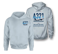 Thumbnail for Airbus A321P2F design on light blue hoodie