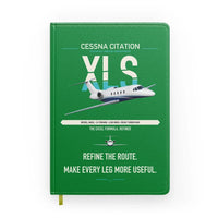 Thumbnail for Cessna Citation XLS design on green notebook