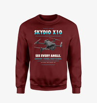 Thumbnail for Skydio X10 design on wine red sweatshirt