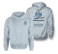 Thumbnail for Beechcraft Bonanza G36 design on light blue double-side hoodie, double-side print
