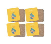 Thumbnail for Manaus - Eduardo Gomes International Airport MAO Coaster 4-Pieces-Set - Yellow