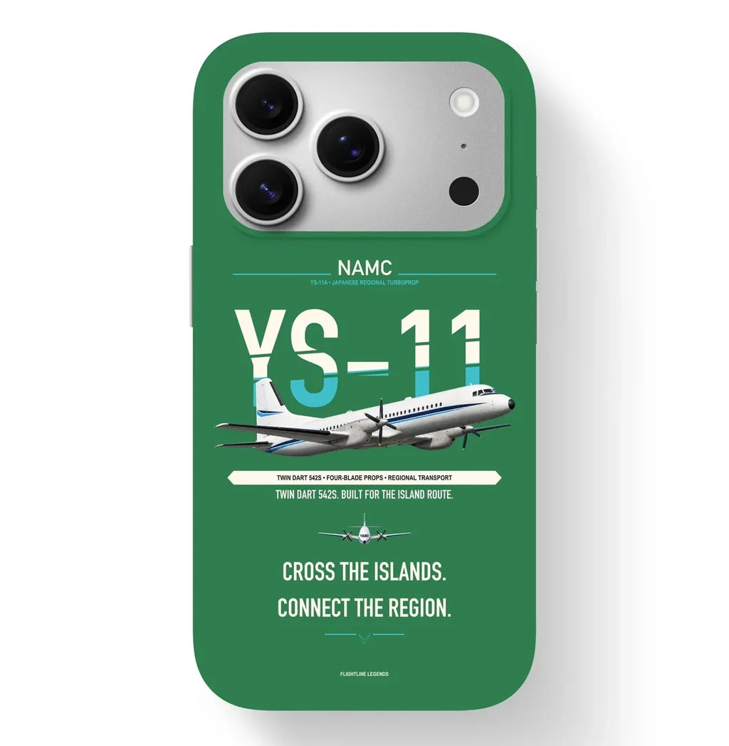 NAMC YS-11A Case design on green iphone case