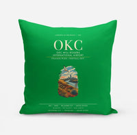 Thumbnail for OKC Will Rogers International Airport (OKC) design on green pillow