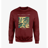 Thumbnail for VINTAGE G4155 - The Sorting Cabin - Designed Sweatshirts design on winered