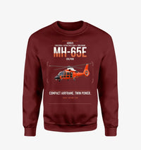Thumbnail for Airbus MH-65E Dolphin design on wine red sweatshirt