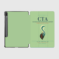 Thumbnail for Catania-Fontanarossa Airport (CTA) design on light green samsung tablet tablet case