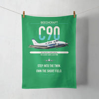 Thumbnail for Beechcraft King Air C90 design on green towel