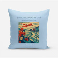 Thumbnail for VINTAGE G4491 - The River Ice Breakup Watch - Designed Pillows design on lightblue