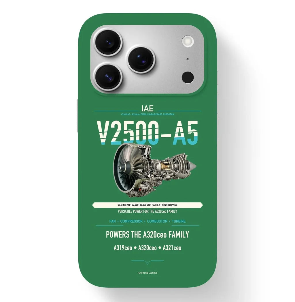 V2500-A5 Case design on green iphone case