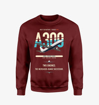 Thumbnail for Airbus A300B4 design on wine red sweatshirt