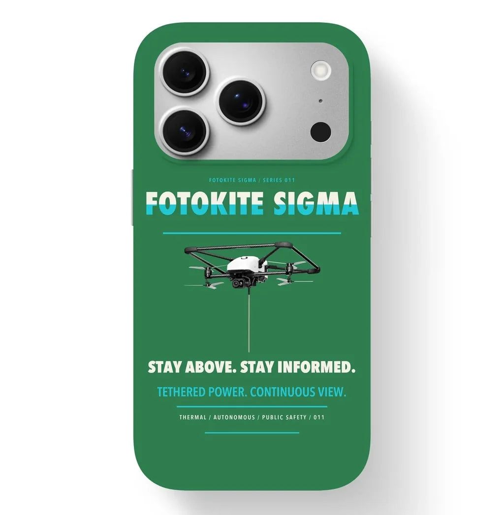 Fotokite Sigma Case design on green iphone case