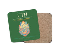 Thumbnail for Udon Thani International Airport (UTH) design on green 1 piece coaster