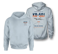 Thumbnail for KB-50J Superfortress design on light blue double-side hoodie, double-side print