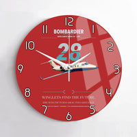 Thumbnail for Bombardier Learjet 28 design on red no frame wall clock