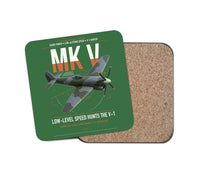Thumbnail for Hawker Tempest Mk V design on green 1 piece coaster