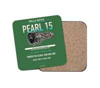 Thumbnail for PEARL 15 design on green 1 piece coaster