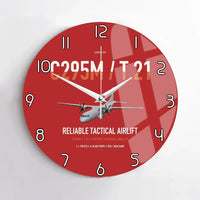 Thumbnail for Airbus C295M T.21 design on red no frame wall clock