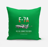 Thumbnail for E-7A Wedgetail design on green pillow