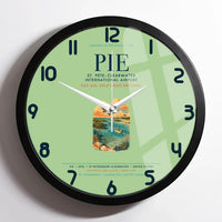Thumbnail for St. Pete–Clearwater International Airport (PIE) design on light green framed wall clock