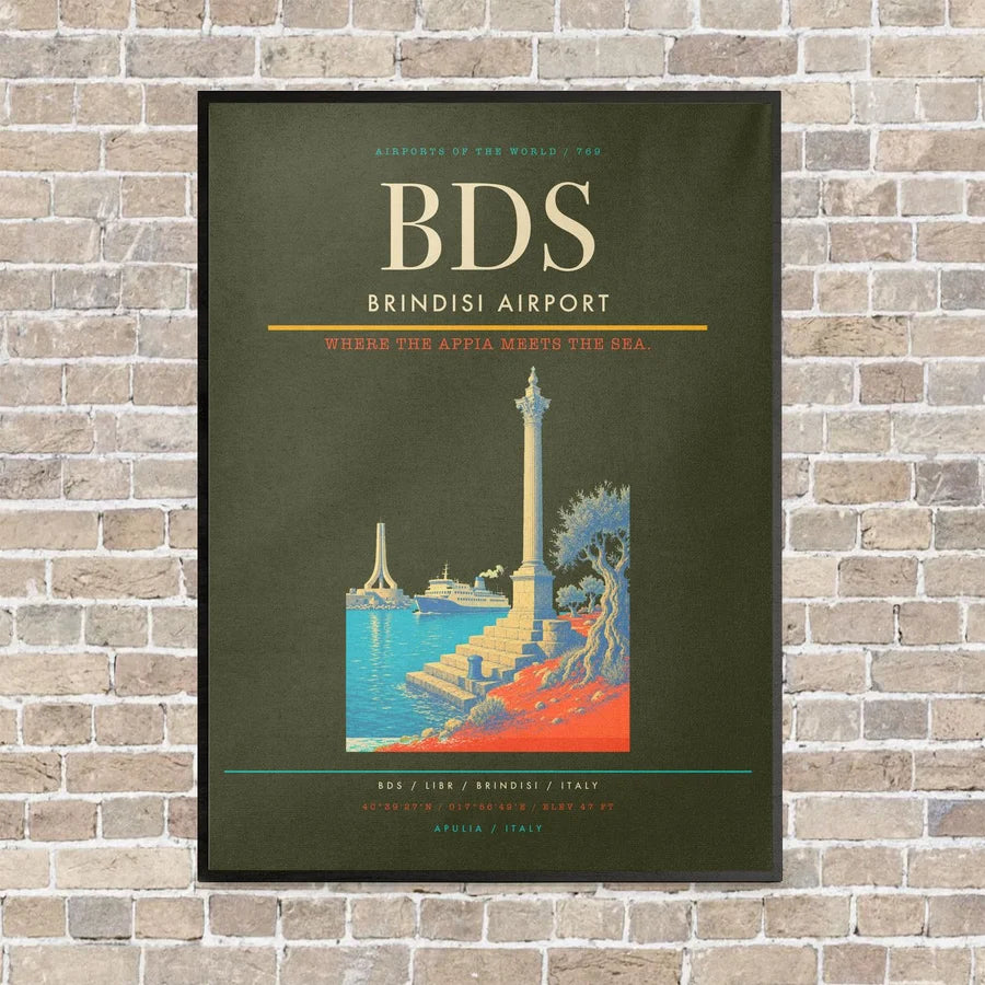 Brindisi Airport BDS - Canvas Framed - Green Army