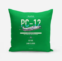 Thumbnail for Pilatus PC-12 PRO design on green pillow