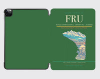 Thumbnail for Manas International Airport (FRU) design on green ipad tablet case