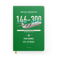 Thumbnail for BAe 146-300 design on green notebook