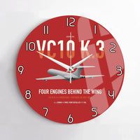 Thumbnail for Vickers VC10 K.3 design on red no frame wall clock