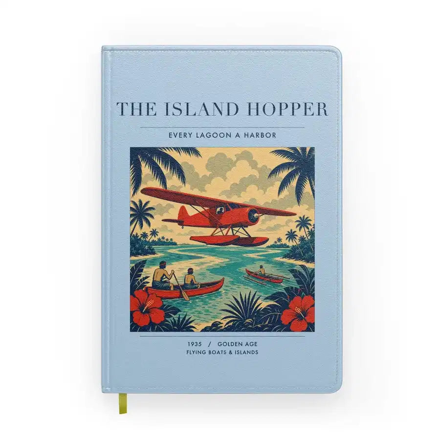 VINTAGE G4024 - The Island Hopper - Designed Notebooks design on lightblue