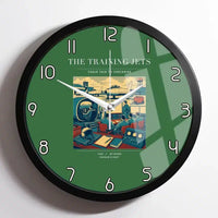 Thumbnail for VINTAGE G4126 - The Training Jets - Designed Wall Clocks design on green framed