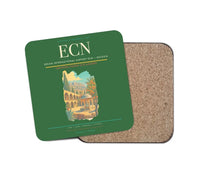 Thumbnail for Ercan International Airport (ECN) design on green 1 piece coaster