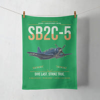 Thumbnail for SB2C-5 Helldiver design on green towel