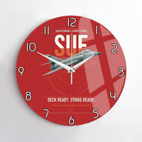 Thumbnail for Dassault Super Étendard design on red no frame wall clock