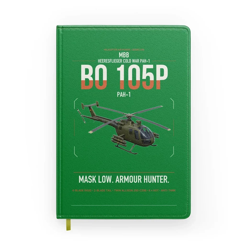 MBB BO 105P PAH-1 design on green notebook